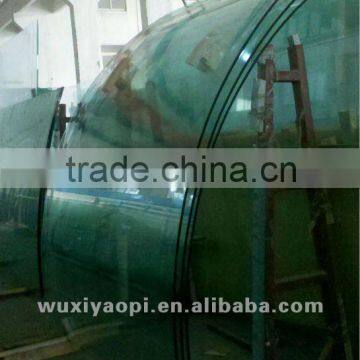 Curved glass for curtain wall