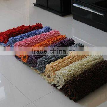 chenille floor carpet with anti-slip base microfiber chenille carpet