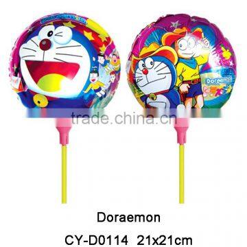 2016 cup stick doraemon shaped foil balloon for birthday party decoraion