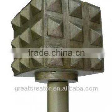 Home Fashions Cut Diamond Victorial Gold Curtain Pole Set; Curtain Accessory; Curtain Hardware; Window Drapery Hardware