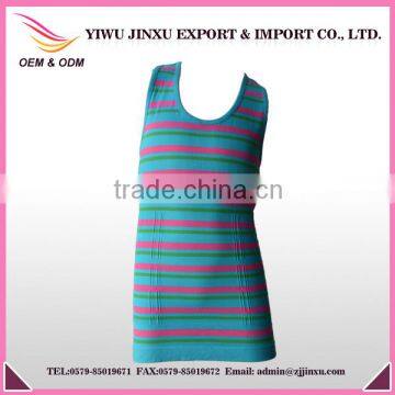 Yiwu Manufactuere Design Children Tight Tank Top with Stripes