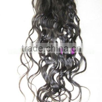 black big curl human hair lace closure