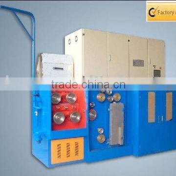 Fine wire drawing machine and double spooler with continuous annealer