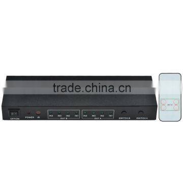CHEERLINK HDMI True Matrix 4 in 2 out Full High Fidelity V1.3 1080p - Black