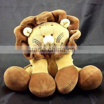 NOUKIE'S Brown Tan Lion Velour Floppy Plush Stuffed Animal Baby Toy