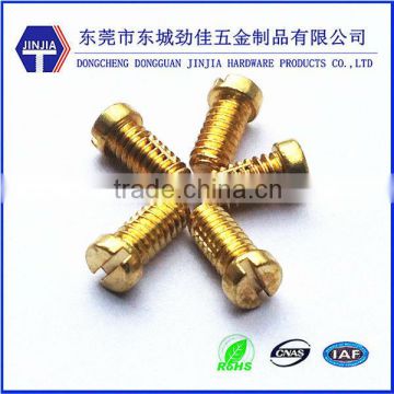 M3*6 slotted cheese head machine brass screw and fastener