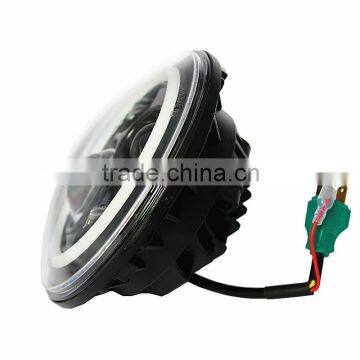 7 Inch Round 12v 24v 40W 3800 Lumens Hi/Lo Beam Cre-e LED Headlights With Halo Ring Angel Eyes DRL For Jee-p Wrangler JK TJ LJ photo-3