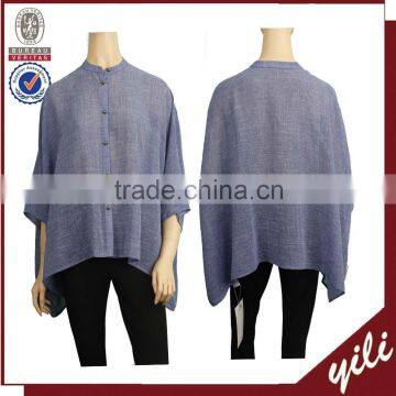 2016 autumn causal wear 3/4 sleeve ladies model simple blouse MT151032901