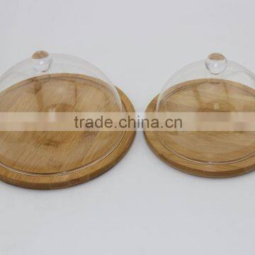 Wholesale Good Stylpe Bamboo Cutting Board With Cake Dome