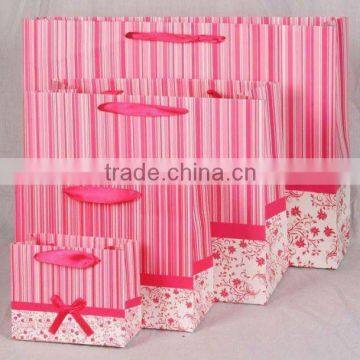 pink wine paper bag