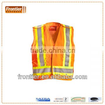 Flourscent safety vest with reflective tape