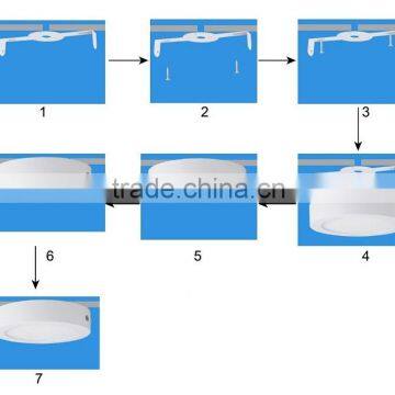 2016 New Products High Lumen 6W 12W 18W 24W Round Ceiling Mounted Panel Light photo-5