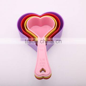 Heart shap 4pcs Measuring Spoon Set ,suitable baking,make cake