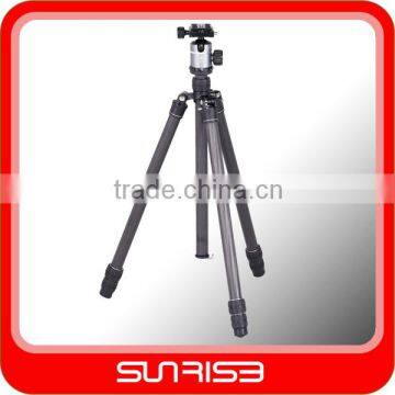 Sunrise Pro Carbon Fiber Tripod 12kg load 1440mm height extendable tripod with ballhead