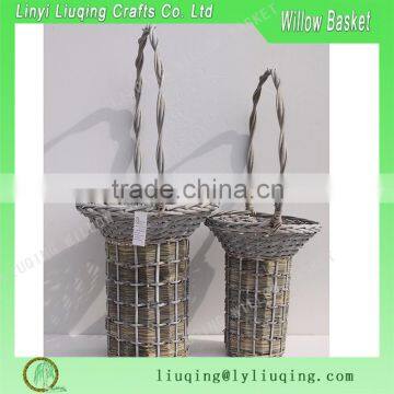 2 set big willow basket grey color basket for flower