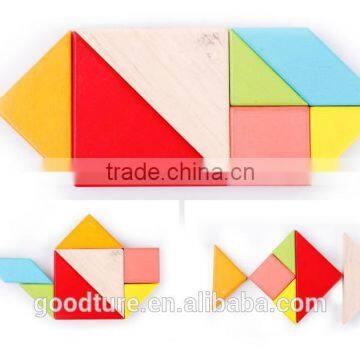 2015 Hot Sale Wooden Tangram Jigsaw Puzzle photo-3