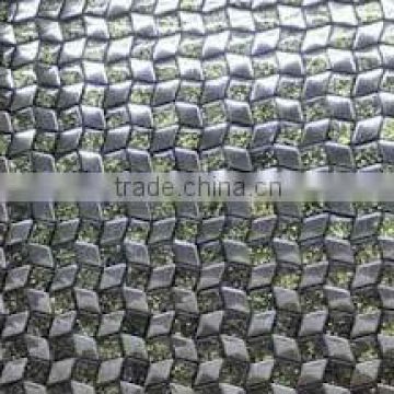 3D silver and aluminum mosaic tiles