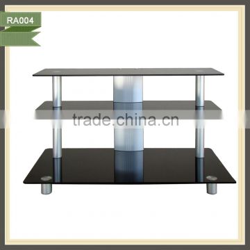 Home furniture bending glass tv stand shelf RA004