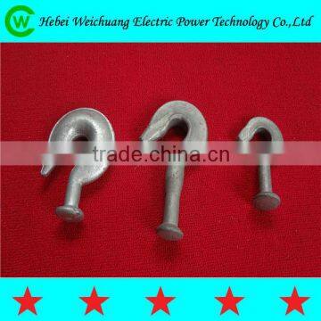 Forged galvanized ball end hook electrical overhead power fitting line hardware
