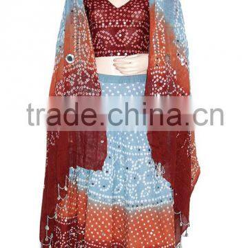 Lehenga Choli - Diwali Celebration Buy Indian Bandhej Lehenga Choli