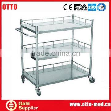 3-tier stainless steel trolley