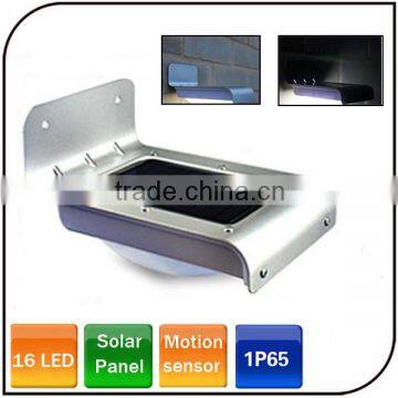 Outdoor 16 LED solar garden light Security wall Lamp Waterproof led solar motion sensor light