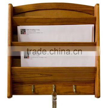 three-tier Letter Rack with Key Hooks new design home and office letter rack on the wall