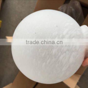 Machine pressed embossed round ball glass lampshades