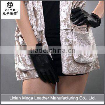 China supplier Short Driving Cowhide Leather Gloves