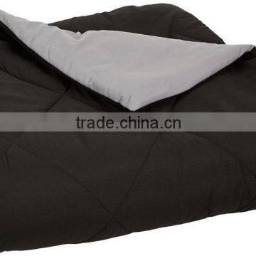 Basics Reversible Microfiber Comforter-black, full/ queen