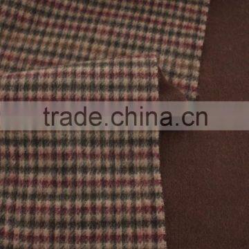 Double Face Checked and Solid Color Wool Scarf photo-2