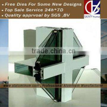 Anodizing | Powder Coated Curtain rail aluminum profile