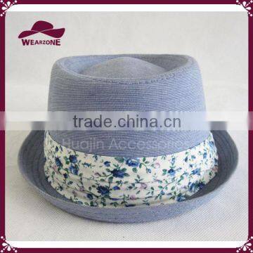 Round Top Pork Pie Short Brim Upturn Fedora Hats photo-2