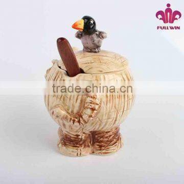 Ceramic Elephant Honey Jars With Spoon photo-2