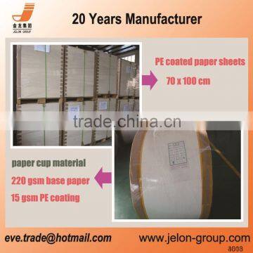Grade A Paper Cup Paper in Sheet for Hot Drink