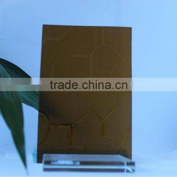 Bronze Puzzle patterned glass