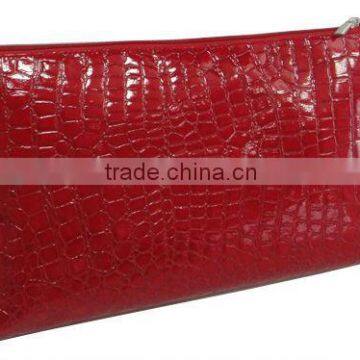 pu crocodile cosmetic bag