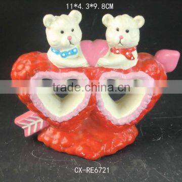 Heart shaped ceramic couple potho frame