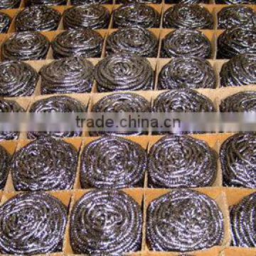 Detailed Product Description scourer made of 0.13mm stainless steel wire, galvanized wire, ir