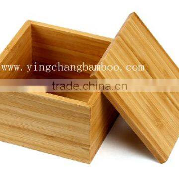 Small square tin quality bento bamboo box