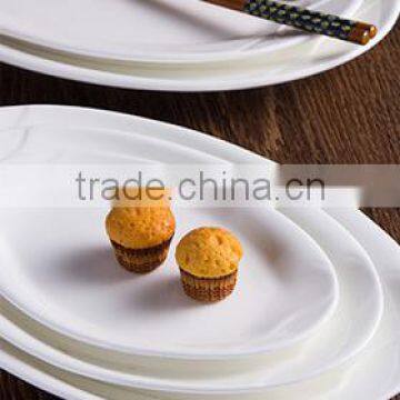 High Heat Ceramic Glass Various Size White Oval Fish Plate Dish for Restaurant Hotel Home photo-2