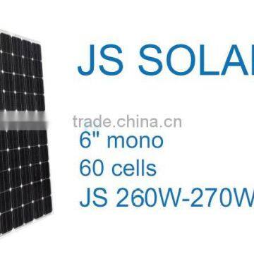 JS SOLAR - TUV CE CEC UL MCS Certified 260, 265, 270W mono Solar Panel