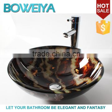 Top Sale Copper and Black Colored Marble Look Baby Basin