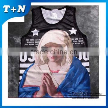 training running and sports for OEM whole sublimation printing vest