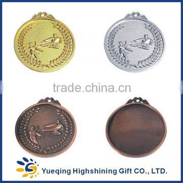 Big size 3D taekwondo gold silver bronze commemorative award trophy metal medal
