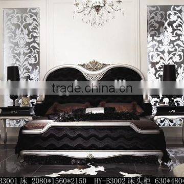 French style royal home use furniture antique wooden bedroom set