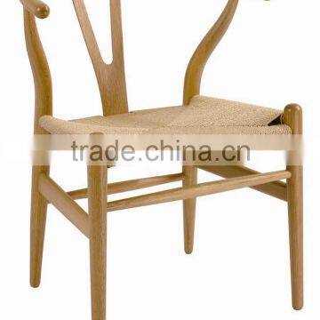 Antique Y-Shape Restaurant Furniture Solid Wood Arm Chair photo-4