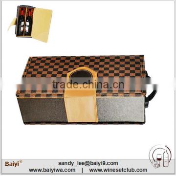 2 Bottle PU Leather Wine Tote Box