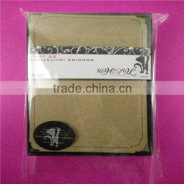 Customized clear definition BOPP plastic packing bag for card