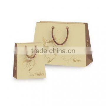 Pop up brown durable paper bag with logo print